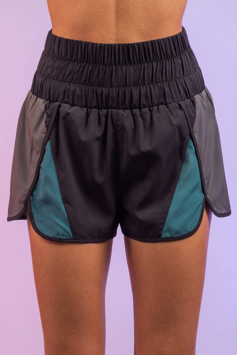 Very J Color-block Active Shorts
