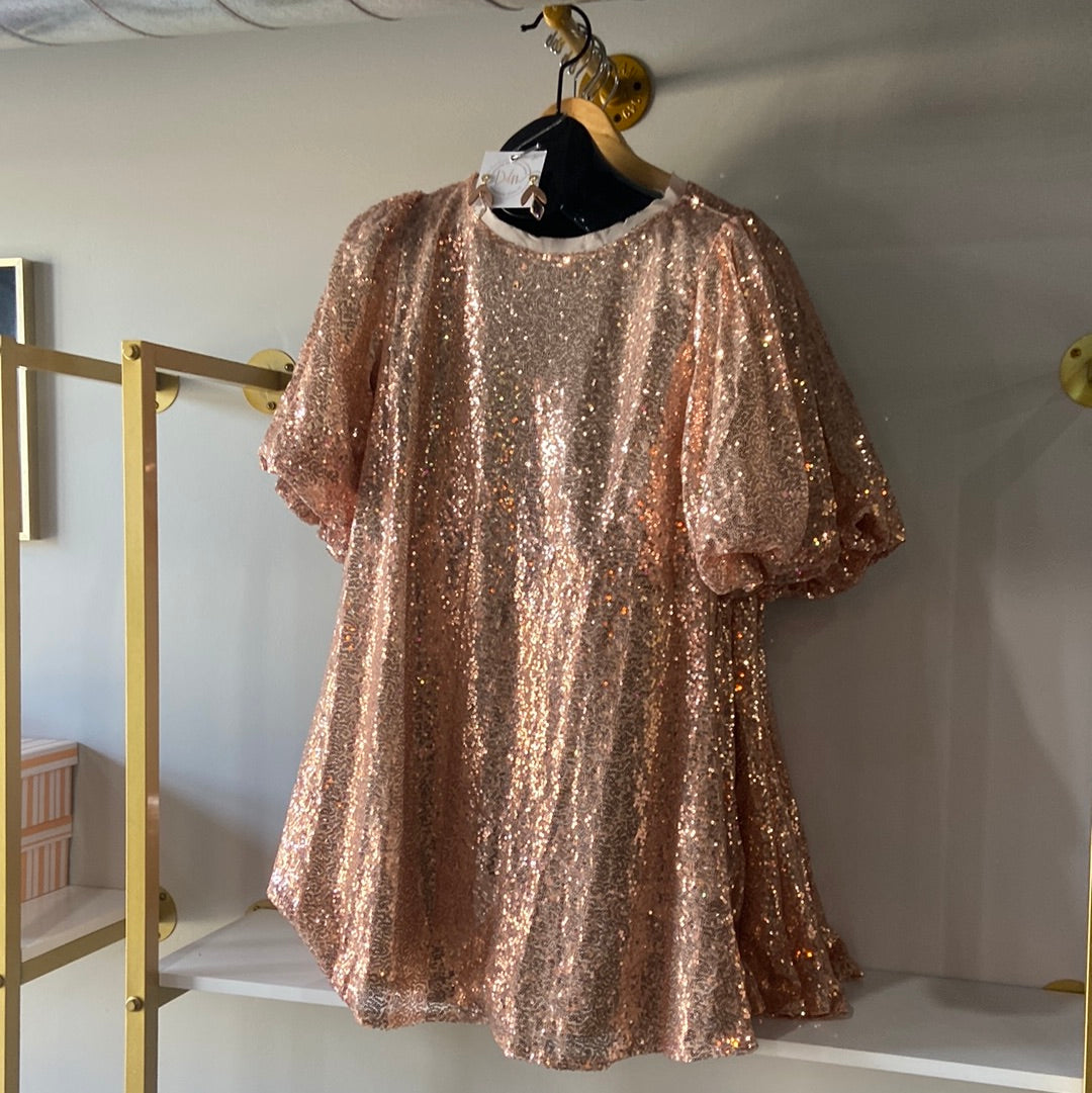 Umgee Champagne Sequins Dress