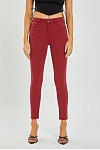 Cello Mid Rise Red Skinny