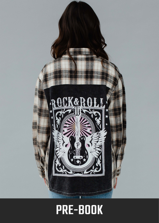 Rock and Roll Patch Flannel