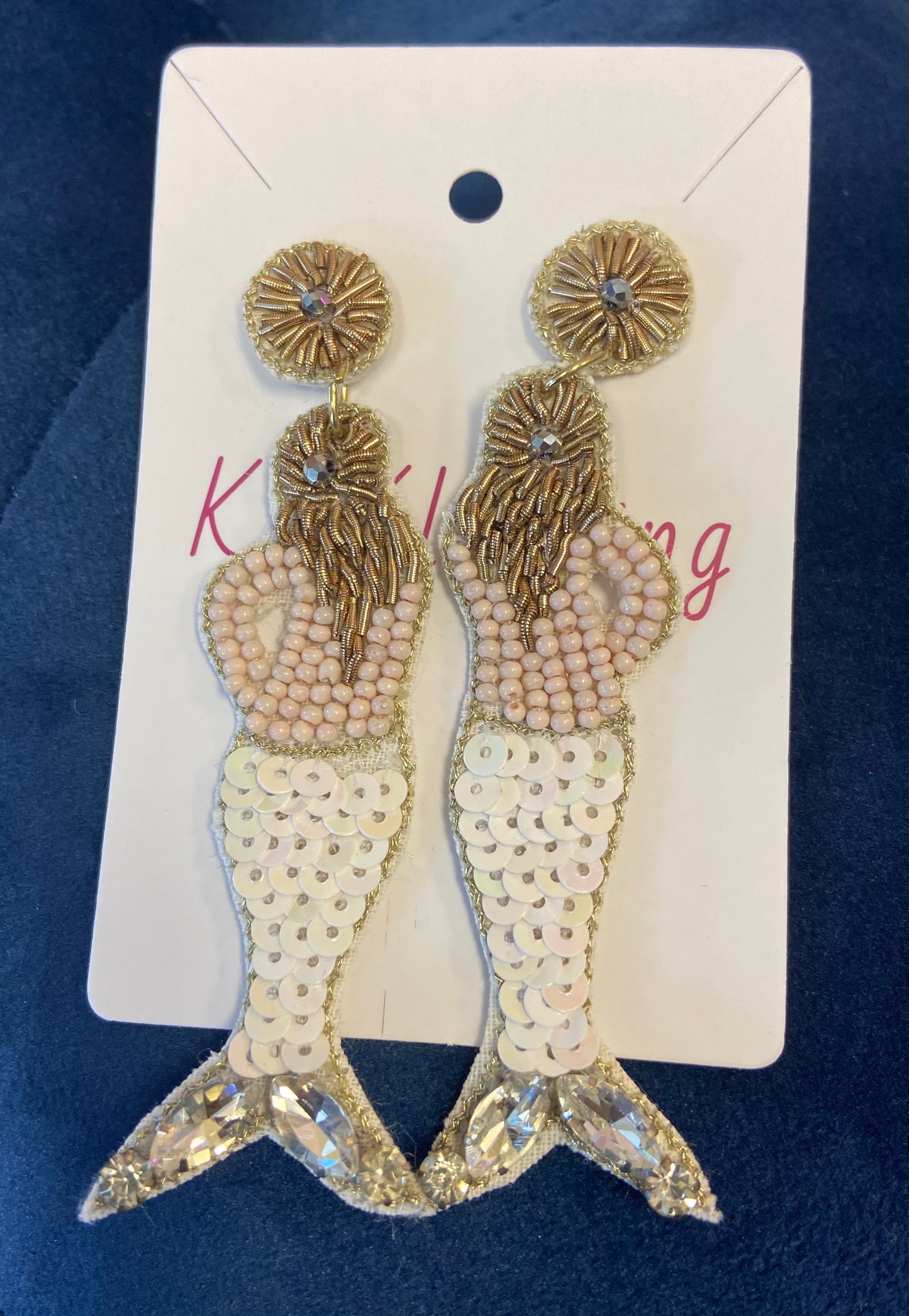 Mermaid Ivory Bead Earrings