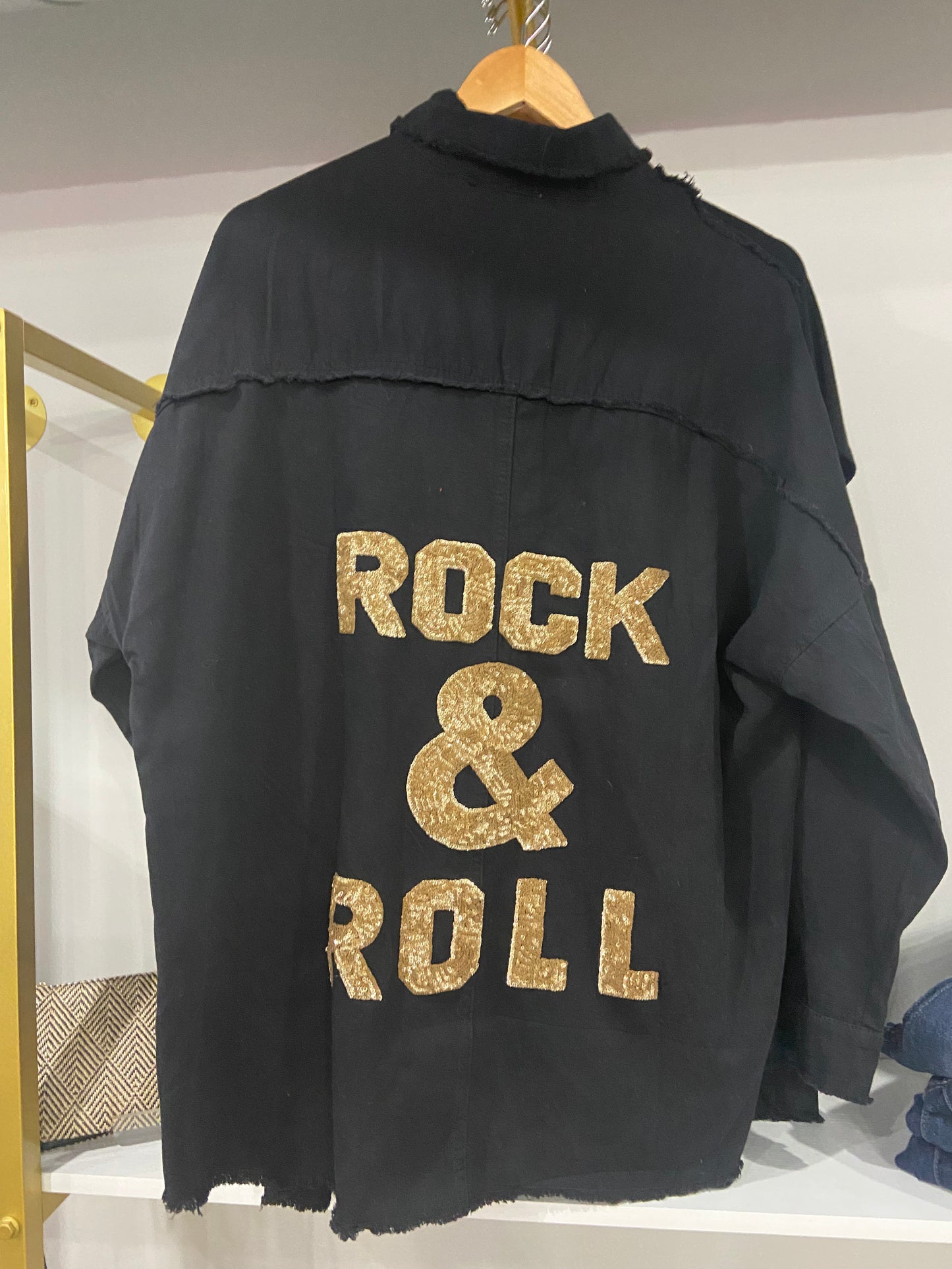 Black/Gold Rock and Roll Shacket